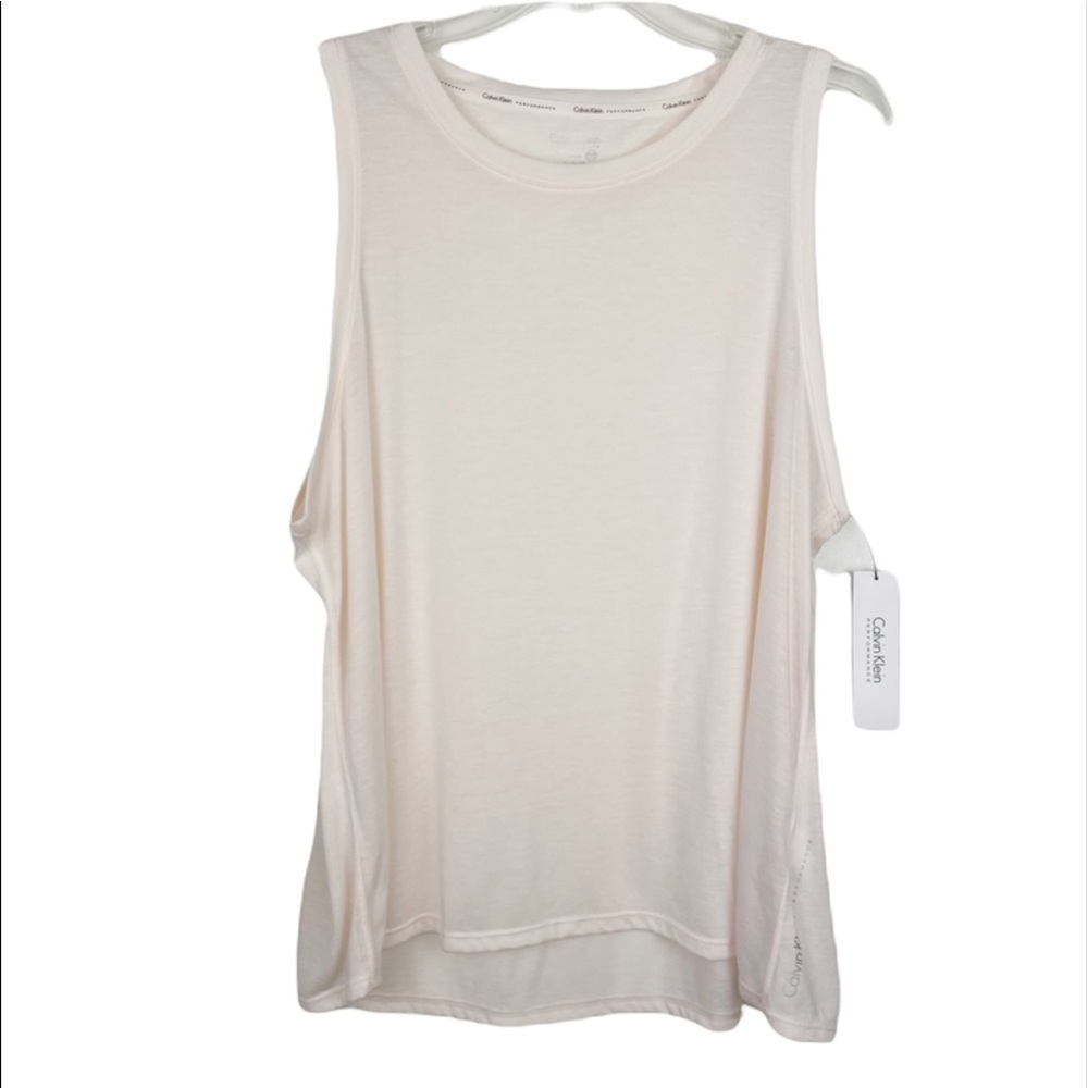 Calvin Klein Performance Lightweight Tank Top Woman’s Size XL Pastel Peach NWT